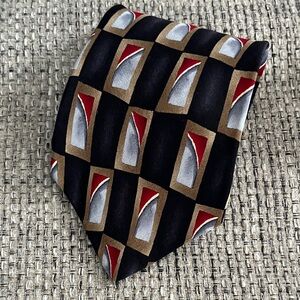 Glenn Close Christopher Reeve Collection Elegant Patterned Tie 100 % Silk